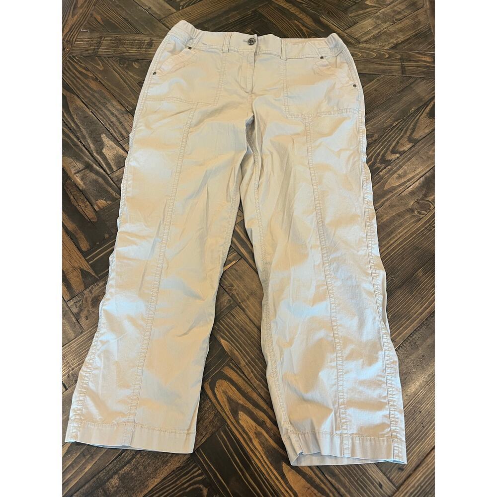 Chicos Pants Women 1.5 Small Neutral Hiking Outdoor Travel Casual Beach Summer